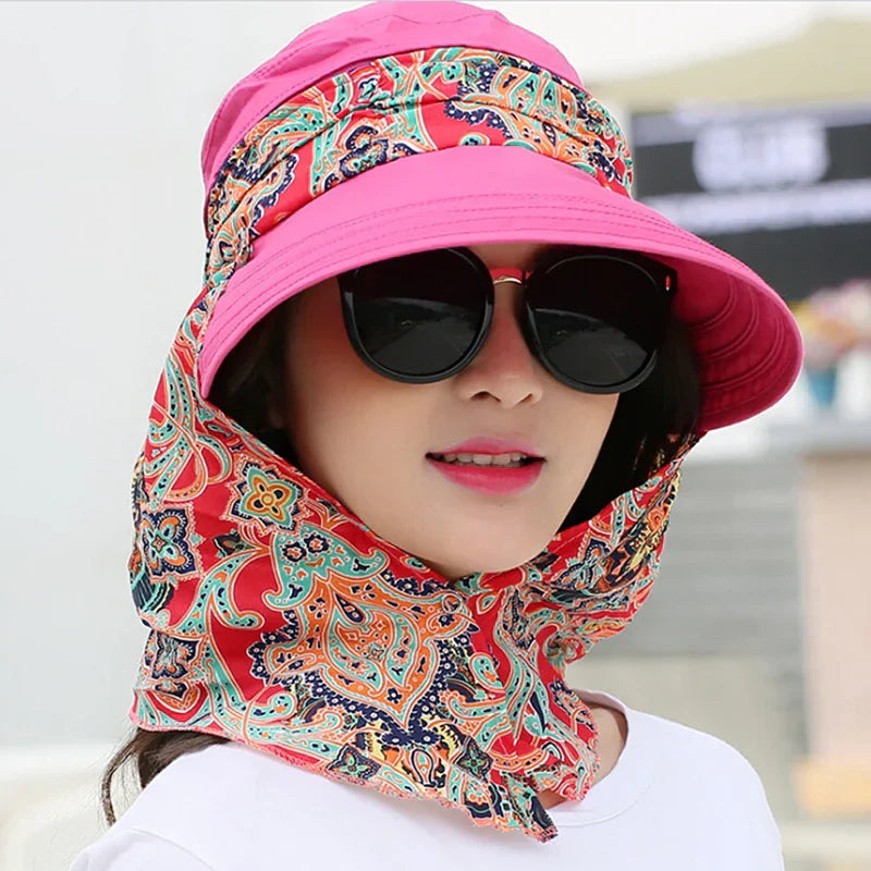 Fashion Women Summer Outdoor Riding Anti-UV Sun Hat