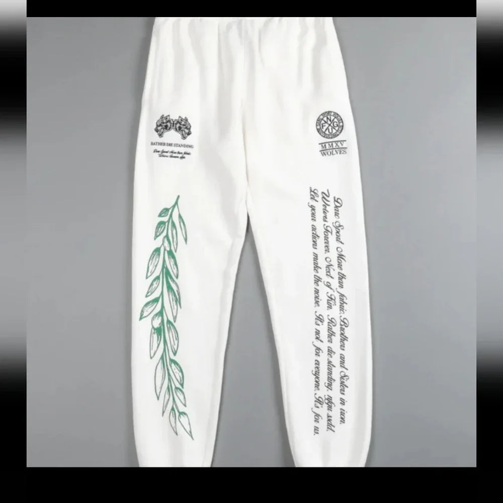 DARC Wolves Joggers Street Pants Casual Warm Oversize