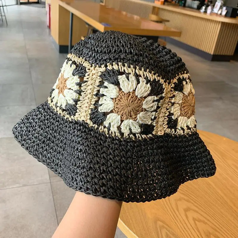 Summer Outdoor Paper Straw Hat Women Beach Holiday