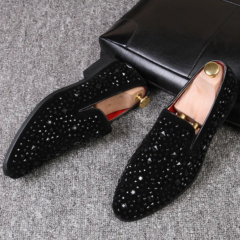 Black Spikes 2022 New Brand Mens Loafers Luxury