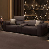 Italian minimalist electric leather sofa Home theater video