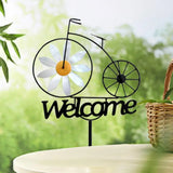 Garden Welcome Stake Garden Iron Stakes With Windmill