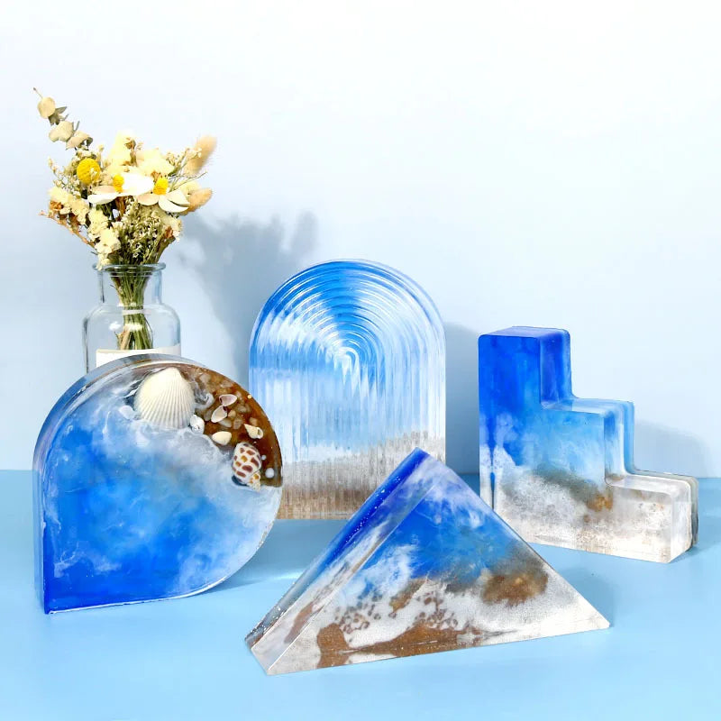 DIY Crystal Epoxy Resin Mold Bookend Silicone Mold