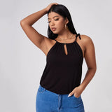 Plus Size Sexy Hater Neck Summer Casual Top