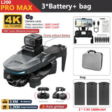 L200 PRO MAX Drone 4K Professional 2-Axis Gimbal 360° Obstacle Avoidance Brushless Motor GPS Quadcopter FPV RC Drones