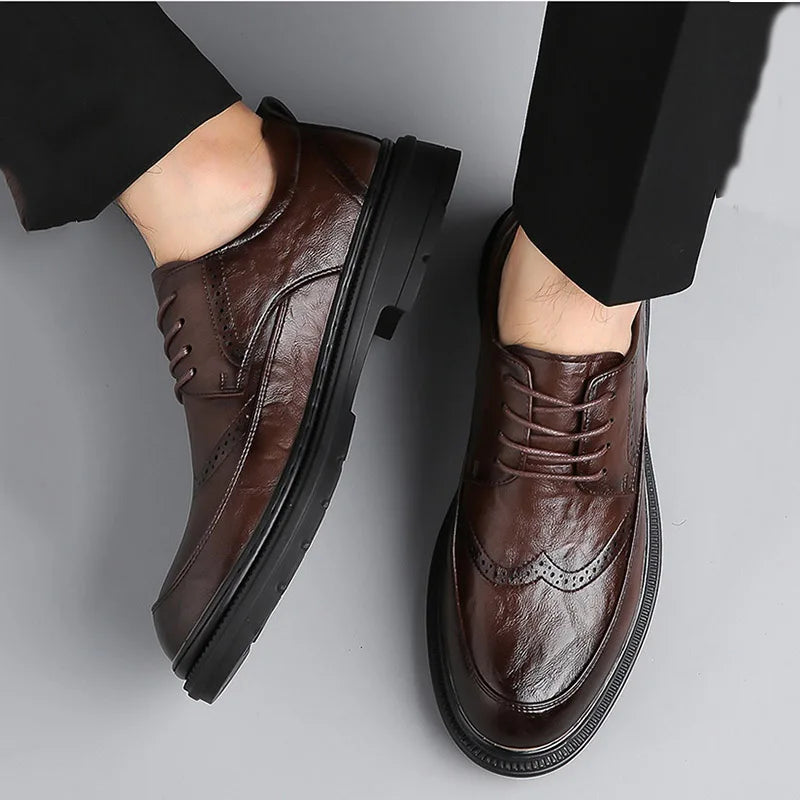Men Shoes Brands 2023 Spring Oxford Business Leather Soft Casual Breathable Men's Loafers Flats Slip-on Driving Shoe Sport Male