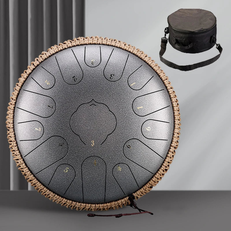 Hluru 15 Notes Glucophone Steel Tongue Drum 13