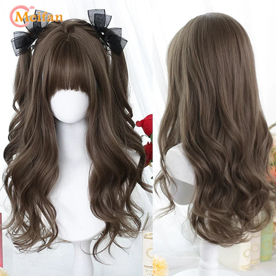 MEIFAN Long Lolita Ombre Harajuku Wig With Bang