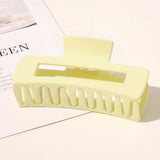 Simple Square Geometric Frosted Hair Claws Clamps Acetate