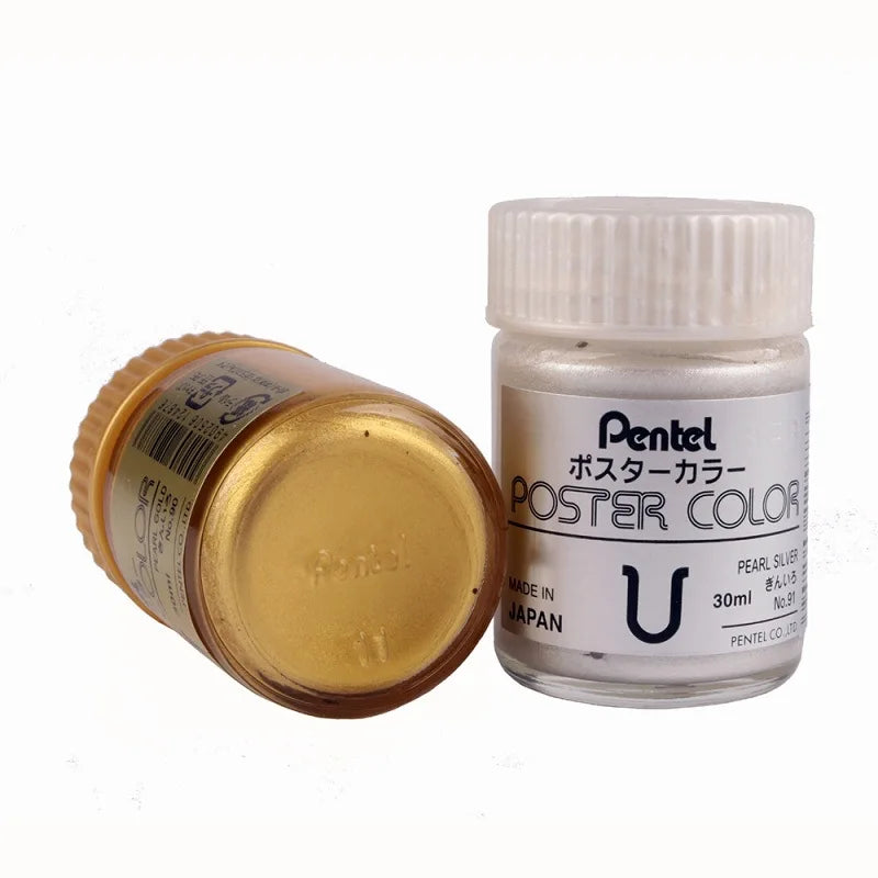 30ml Bottled Gold and Silver Ink Pigment Art