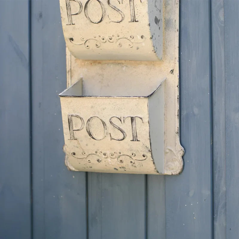 Outdoor Wall Mounted Mailbox Metal Letter Box French