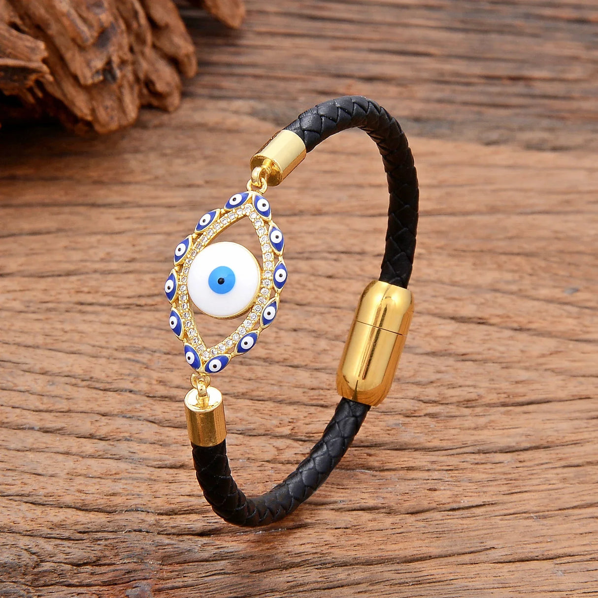 Luxury Colourful Oil Drip Blue Evil Eye Bracelets