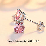 D VVS1 Moissanite Stud Earrings For Women 925