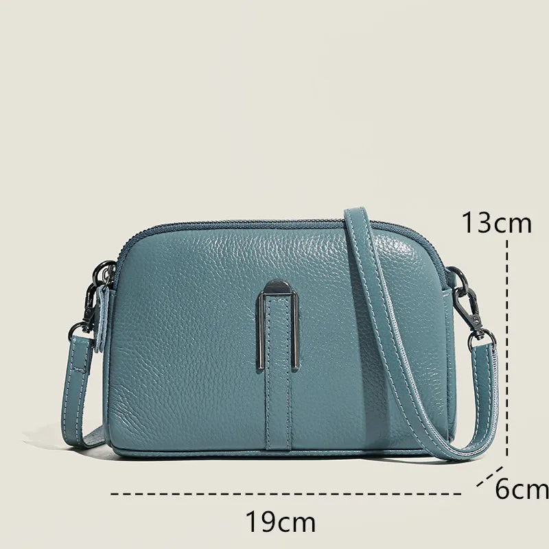 Luxury Cow Leather Women Shoulder Crossbody Bag Fashion Female Messenger Phone Bag