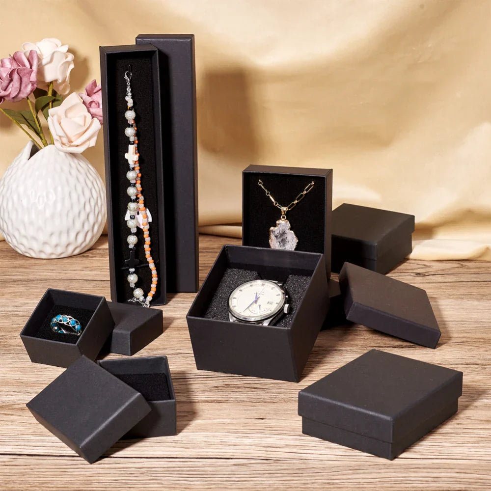 12pcs Cardboard Jewelry Set Gift Box Ring Necklace