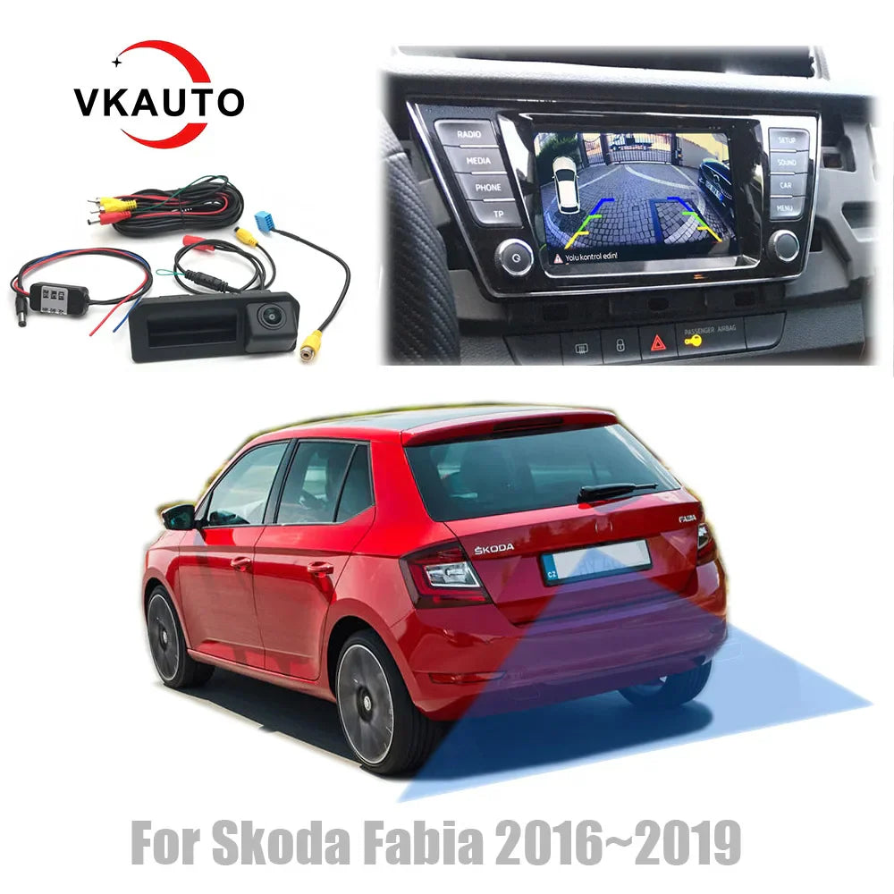 VKAUTO Car Camera For Skoda Fabia 2016 2017