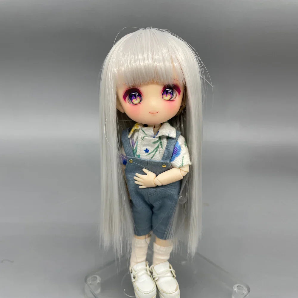 Ob11 Doll Wigs Soft Cute Braid Hair Bangs