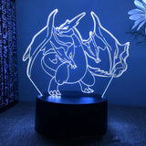 Pokemon Pikachu Charizard Anime Figures 3D Led Night