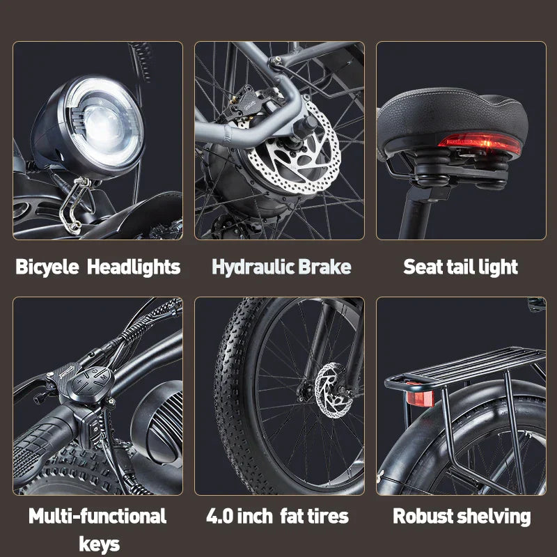 BURCHDA RX80 Adult Electric bike 1000w Motor 48V