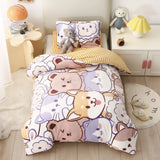 Baby Cartoon Print Bedding Set Duvet Covers Pillowcases