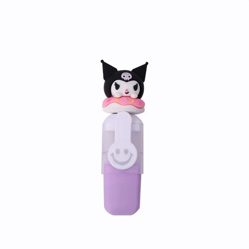 New Sanrio Highlighter 6-24pcs Kuromi Melody Soft Rubber