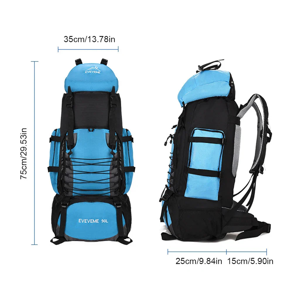 90L Army Hiking Bag Anti Theft Buckle with