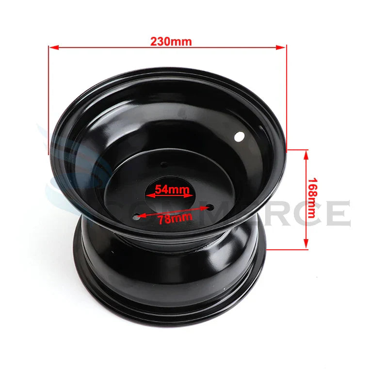 Black 8 inch Front or Rear wheel Hub