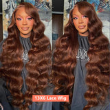 13x4 Chocolate Brown Lace Front Wigs 13x6 HD