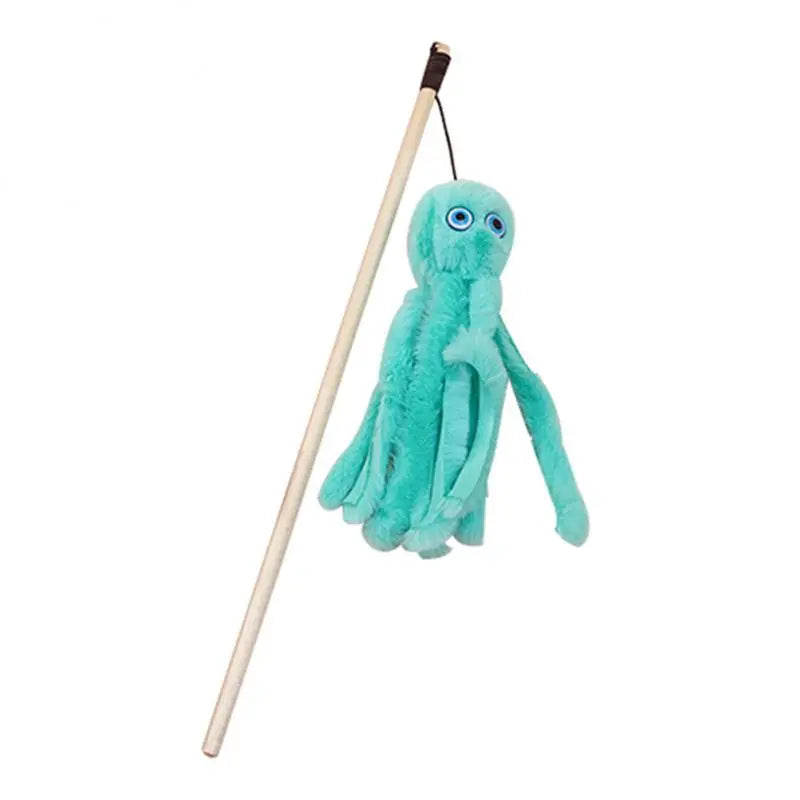 Octopus Plush Cat Stick Funny Pet Cat Toys
