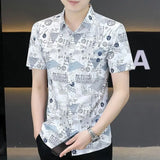 Summer Shirts for Men Turn-down Collar Business Short