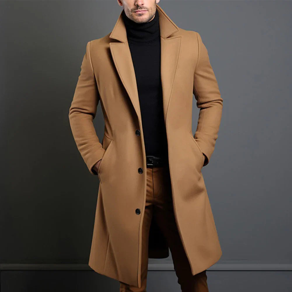 Atutumn Winter Long Warm Wool Trench Coat For