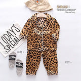 Toddler Girls Silk Satin Pajamas Sets Cartoon Kids