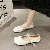 Concise Designer Drawstring Flats Women 2023 Casual Comfort