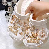 Shoe Charms for Crocs DIY Diamond Pearl Chain