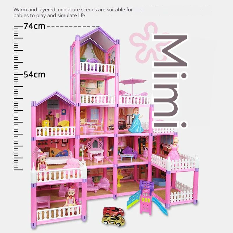 Kids Toy Simulation Doll House Villa Set Pretend