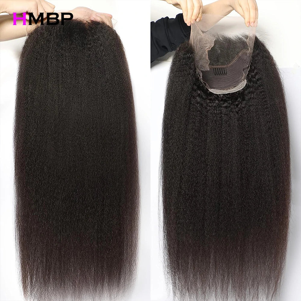 Kinky Straight Wig 360 Glueless Full Lace Wig