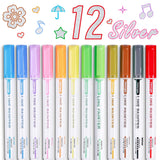 8/9/12/24 Highlighter Color Double Line Contour Pens Contour