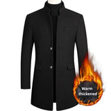 New Winter Fashion Men Warm Long Business Casual