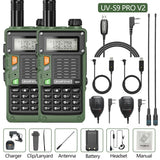 2PCS BaoFeng UV-S9 Pro V2 Walkie Talkie 10KM