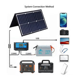 800W Solar Panel Kit Complete Camping Foldable Solar