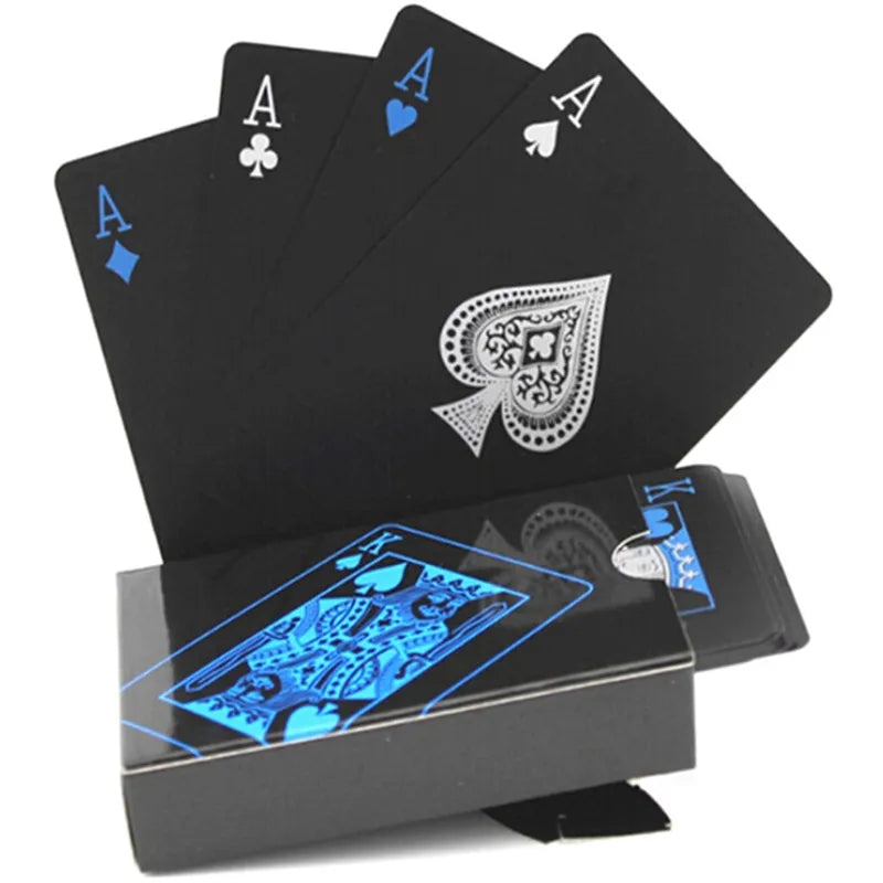 Black Gold Playing Card Poker Game Deck blue