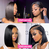 Glueless Straight Bob Wig 5x5 Lace Frontal Pre