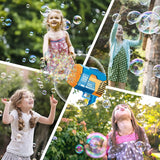 Bubble Gun 132 Holes Electric Automatic Soap Rocket Bubbles Machine Kids Portable Outdoor Party Toys Gift Children‘s Day Gifts