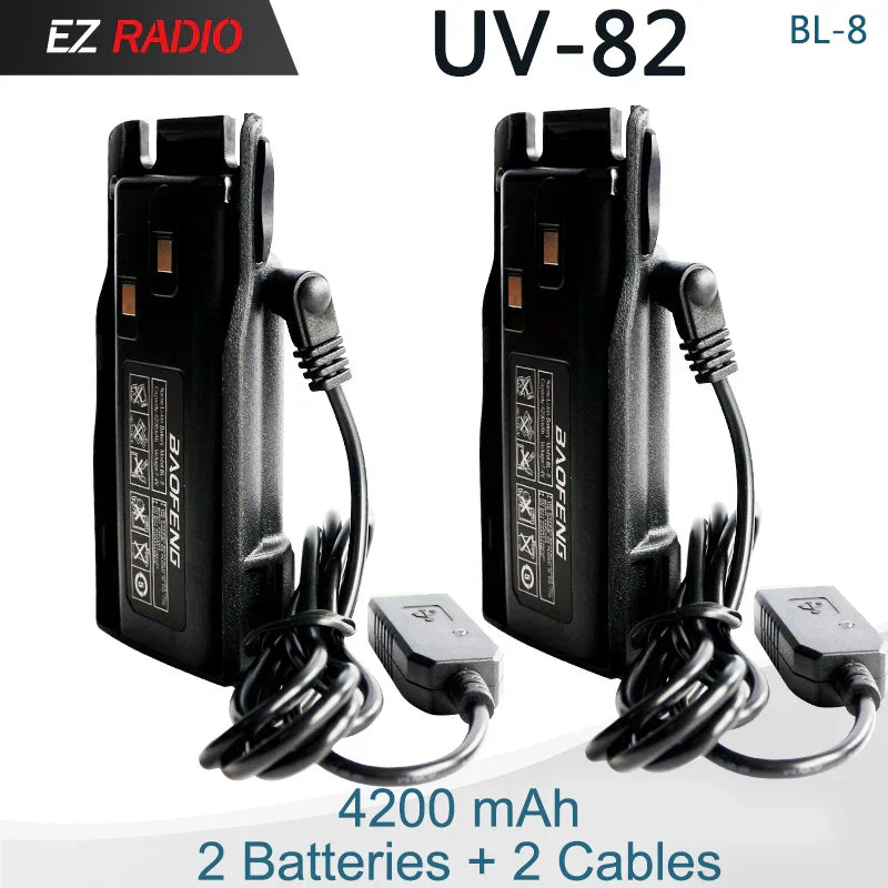 Baofeng UV 82 Battery BL-8 Walkie Talkies Ham