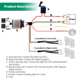 Built-in Car Seat Heater Kit Universal 12V Carbon