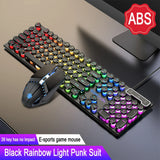 Three-piece Set Punk Gaming Keyboard and Mouse Earphone