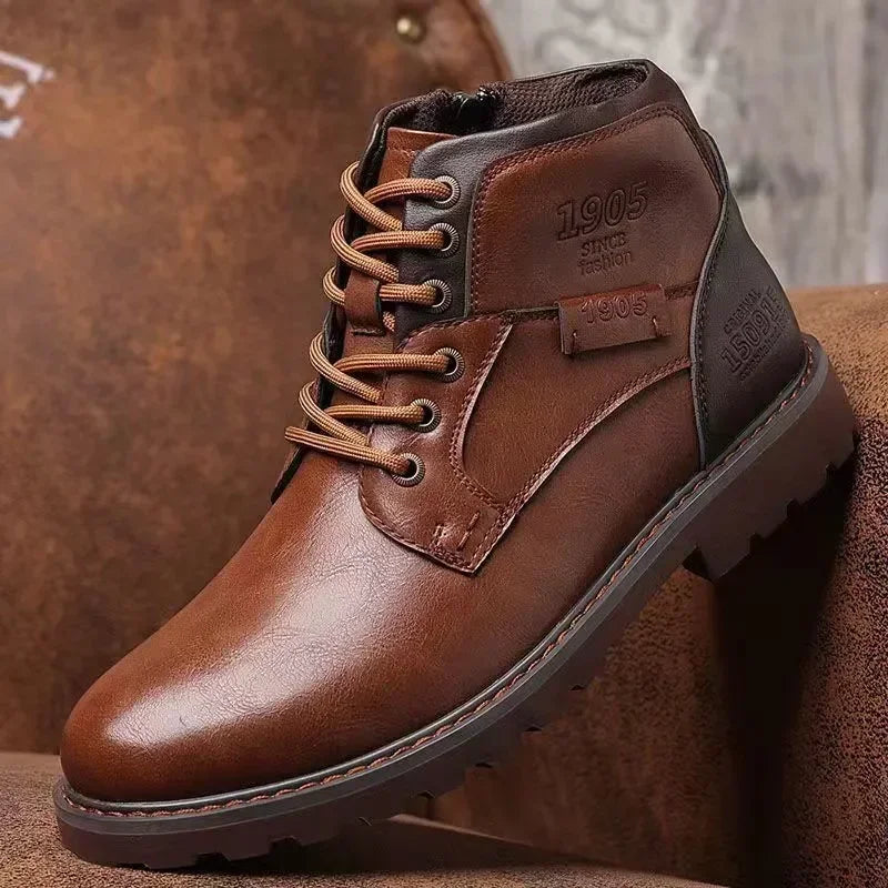 Handmade Men Boots Autumn Winter Male Booties Outdoor