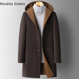 Luxury Top Quality Double-sided Wool Trench Coat For