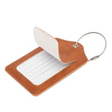 PU leather luggage tag With Anti Loss Wire
