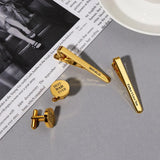 Custom Tie Clip Cufflinks Set Sculpture Name Men
